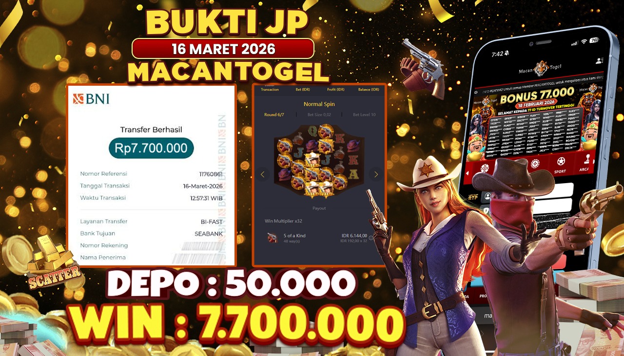 MACANTOGEL JACKPOT PERMAINAN SLOT PG SOFT WILD BOUNTY SHOWDOWN Rp.7.700.000,- LUNAS